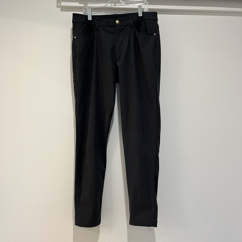 Mens sz 30 black grey Lululemon pants Slim Fit Warpstreme Pants Reflective Comfy